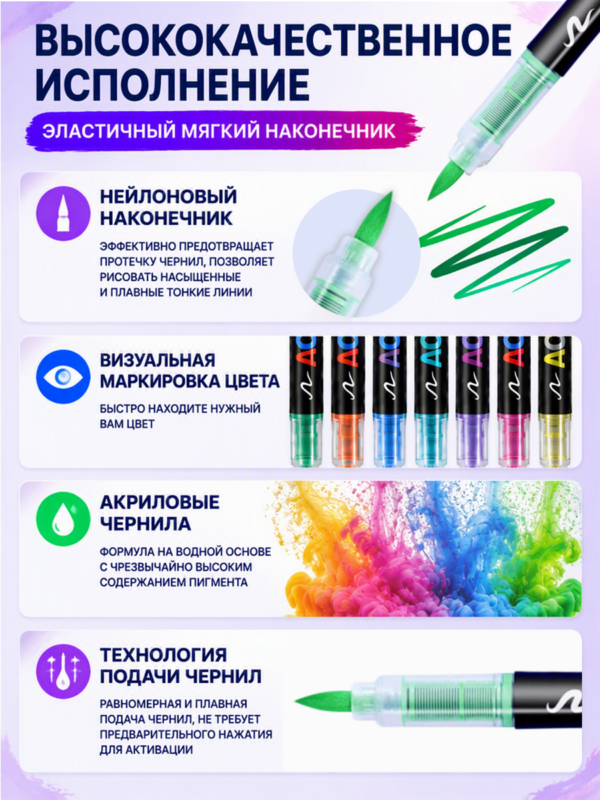 Акриловые маркеры набор 120 цветов - Image 3